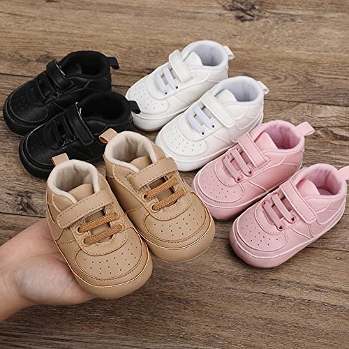 Image of Clowora Unsex Baby Shoes Boys Girls Infant Sneakers Non-Slip Soft Rubber Sole Toddler Crib First Walker Lightweight Shoes