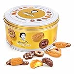 Matilde Vicenzi MiniVoglie Assorted Italian Biscuit Tin – Fine Selected Assorted Cookies Biscuit Gift Tin 500g – Traditional Italian Patisserie – Elegant Round Gift Box for Birthday Gifts, Easter