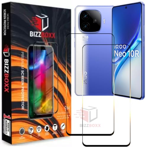 Image of Compatible With iQOO Neo 10R 5G Tempered Glass Screen Protector Guard - High Definition, Anti-Fingerprint Screen Guard (iQOO Neo 10R - 6.78 inch)|With Installation Kit - Pack of 2