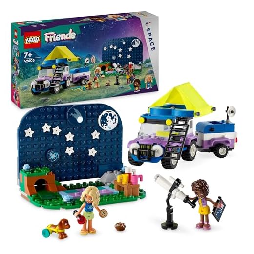 LEGO Friends Stargazing Camping Vehicle Set with 4x4 Car Toy for 7 Plus Year Old Girls, Boys & Kids Featuring Nova and Aliya Mini-Doll Characters, Plus Dog and Hedgehog Animal Figures, Gift Idea 42603