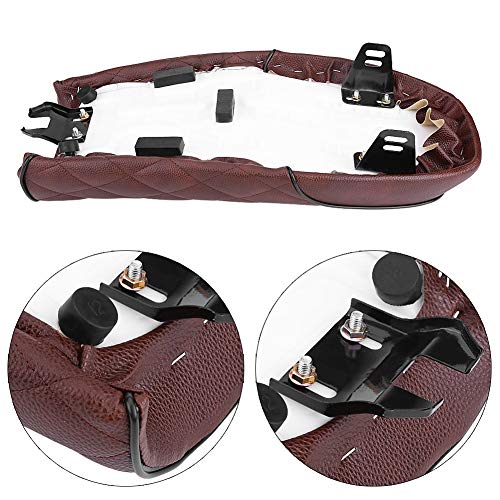 EBTOOLS per sella cafe racer Sedile per moto, cuscino sella piatto sedile caffè Racer Vintage in pelle PU per CG125 GN CG CB400SS(marrone