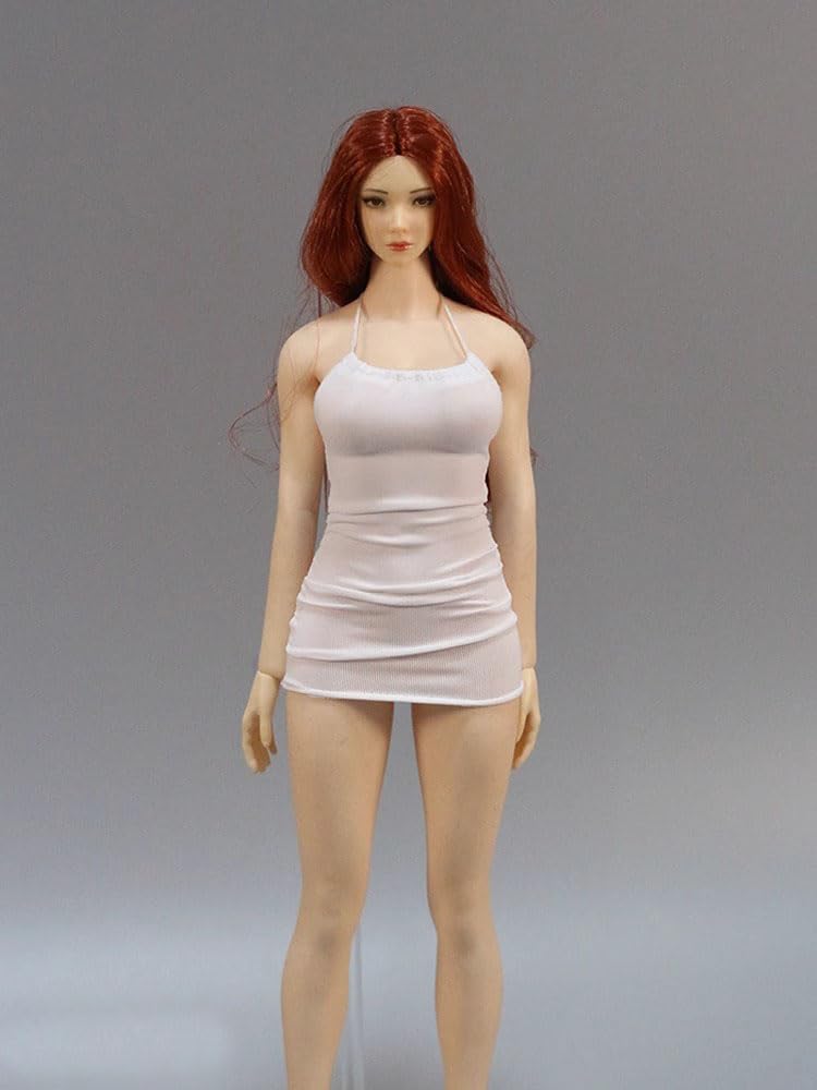 Robe de soirée blanche 1/6 AMITD pour figurine féminine