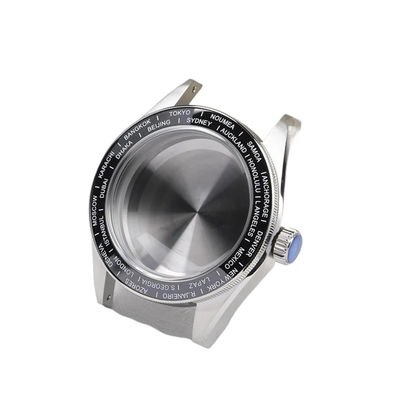 1 szt. Etui na zegarek ze stali nierdzewnej GMT 39mm szafirowe szkło zegarek nurkowy pasuje do Seiko do NH34 mechanizm automatyczny Mod(Case)