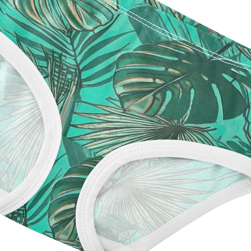 Designer Girls Underwear Toddler 2t Cotton Panties Little Girl Tropical Leaves Green Briefs Undies Kids4