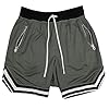 AEGJEGVD Gym Shorts Men with Pockets,Summer Athletic Workout Running Quick Dry Fitness Shorts Breathable Lightweight Elastic Waist Short Holiday Vacation Beach Solid Color Short Mens Bottoms S-5XL #3