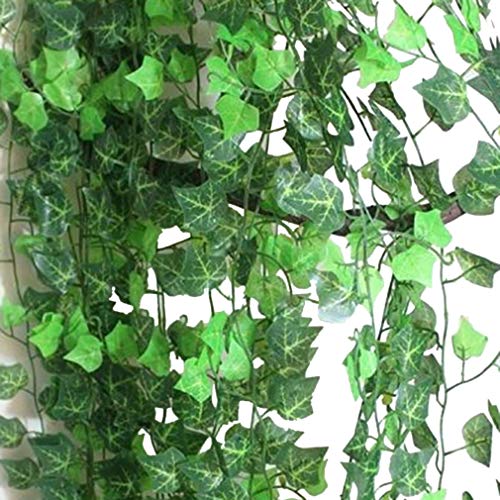 Familyhouse 12 Strands (98 inch Each) Fake Ivy Artificial Ivy Leaves Greenery Garland Hanging for Wedding Party Garden Decoration