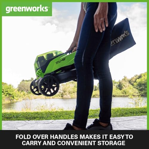 Greenworks 48V Cordless Mower with 2 Batteries
