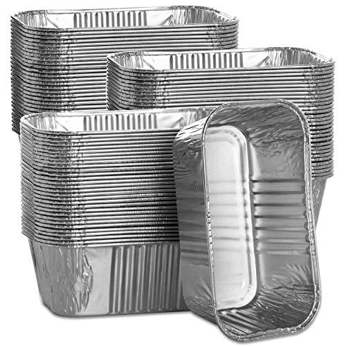 Comparison: Best Mini Loaf Pan 10 MOACOCK 100 Pack 1Lb Aluminum Mini Loaf Baking Pans, 6” x 3.5” x 2” Heavy Duty Disposable Loaf Pans, Thick Foil Bread Pans for Baking Holiday Treats Food Storage and Takeout