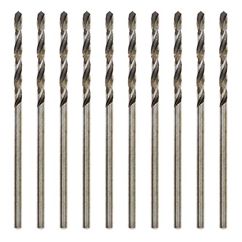 Utoolmart ドリル刃 ツイストドリル ドリルセット 鉄工用ドリルセット ドリルビット 刃直径1.6mm 硬度62-63 全長43mm 10個入り シルバー HSS-4241 電動ドリルビット ドリル刃セット高速度鋼工具 掘削工具 穴あけ DIY 電動工具 金属 木工