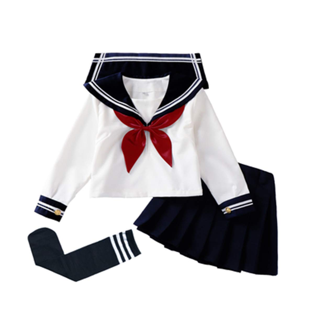 Amazon.co.jp: キッズJK長袖制服セーラー服 コスプレ 子供男女兼用 