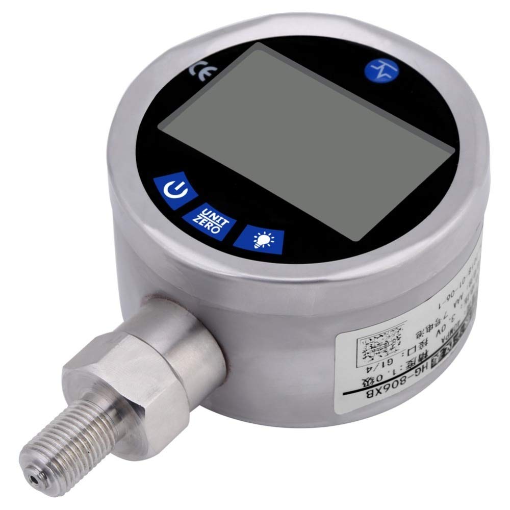 Manometro digitale in acciaio inox idraulico Mater Tester Tools connettore 400 bar 0-40Mpa 10000PSI