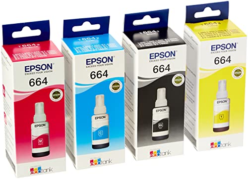 Epson Original Refill Ink Set (T6641 T6642 T6643 T6644) for L100 L110 L120 L200 L210 L300 L350 L355 L550 L555 #1