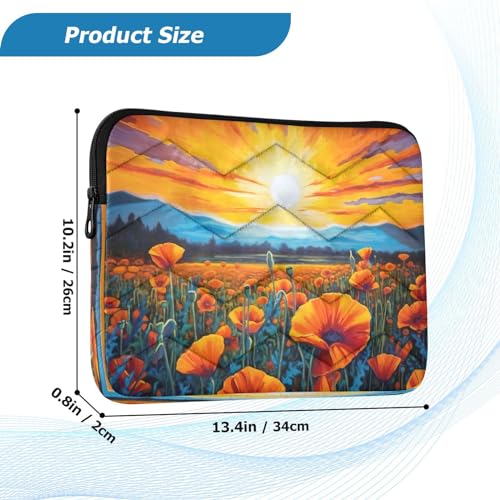 Funda Protectora para Laptop 13-14 Pulgadas Flores Acuarela miniatura 3