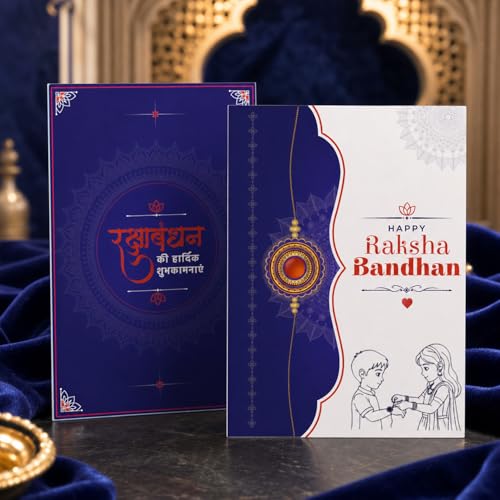 Image of DeoDap Rakhi with Chocolate for Brother - OM Design Silver Color Rakhi with Choco Beats Chocolate 32 Gm, Greeting Card, Silver Color Pooja Coin & Tilak Set - Tradtitional Raksha Bandhan Combo Pack
