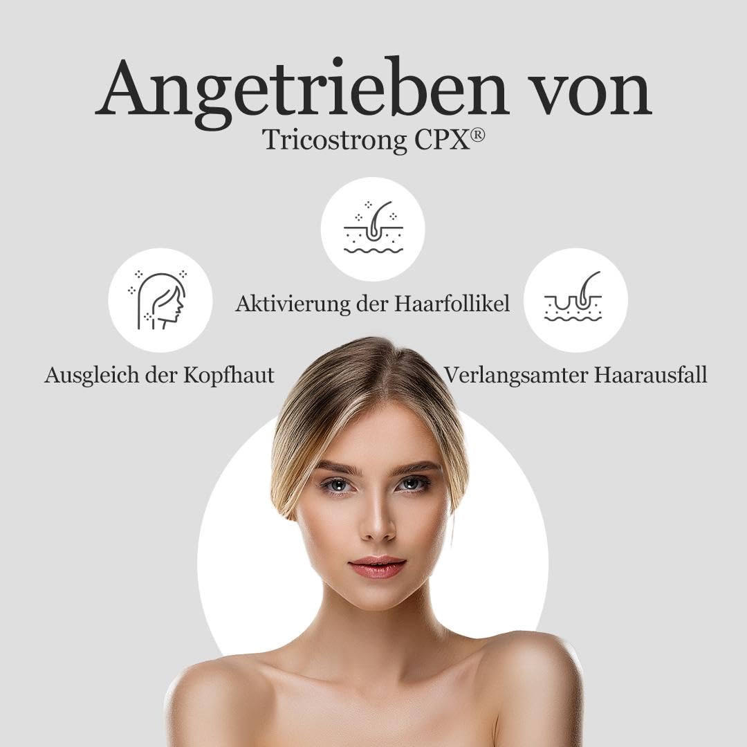 Tricostrong® Anti-Haarausfall Lotion mit Bimatoprost & Tricofactor Growth CPX® | Unterstützt Haarwachstum & Dichte | Stärkt Kopfhaut & Haarwurzeln | Für Frauen & Männer | 100 ml
