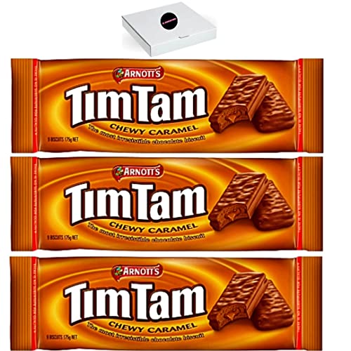 Tim Tam Arnott's Chewy Caramel 175g HECHO EN AUSTRALIA (paquete de 3) dulces Candyland