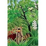 エキゾチックな風景 - アンリ・ルソー - ハードカバーノート:罫線入り120ページ 6インチ x 9インチ ジャーナル日記メモ帳