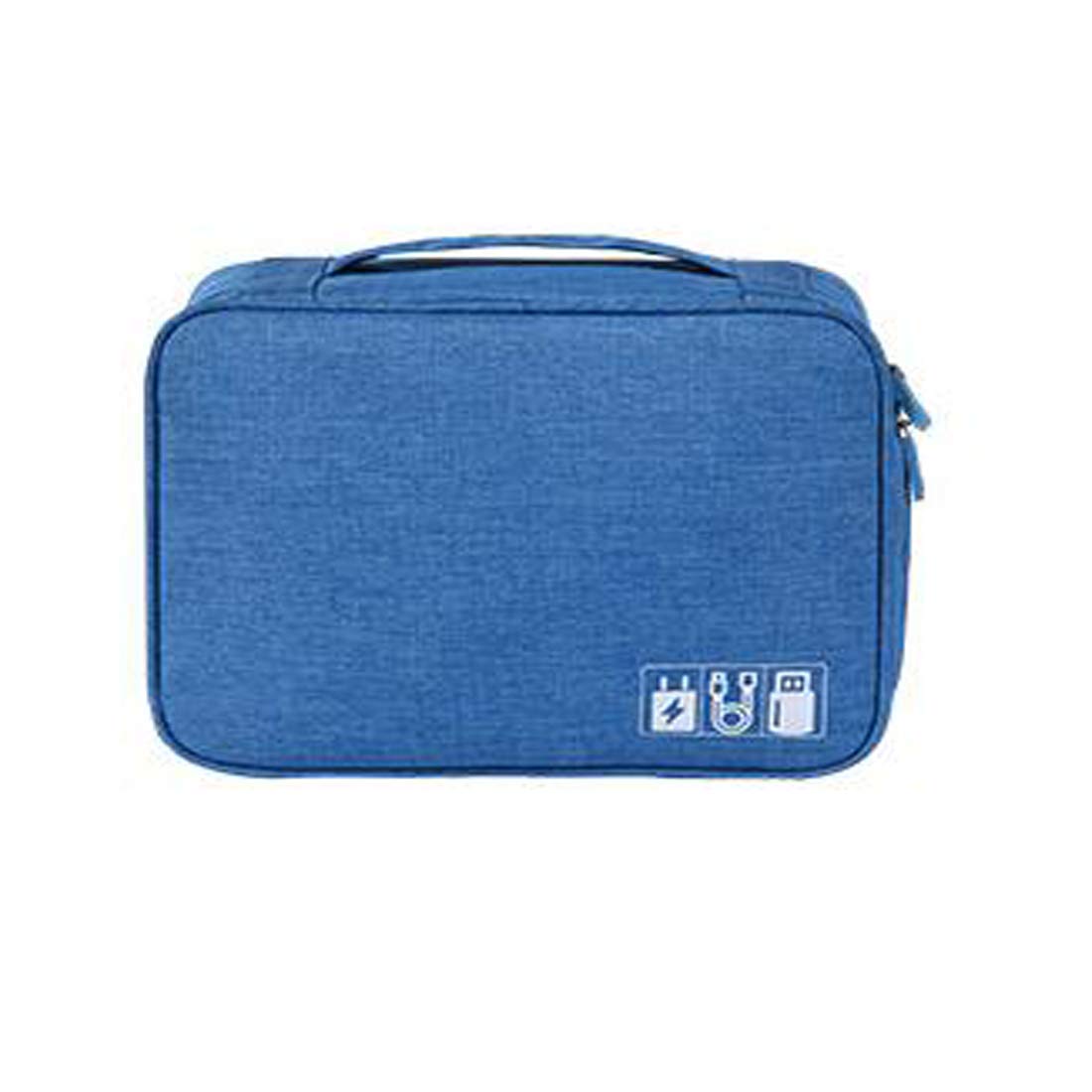 Shivexim Organizer Case, Portable Zippered Pouch For All Small Gadgets, Hdd, Power Bank, Usb Cables, Power Adapters, Etc (Blue)-picture-13