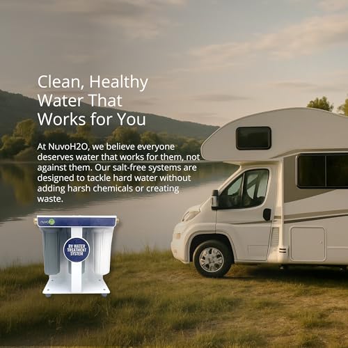 Image of NuvoH2O RV Water Treatment System - Citrus-Based, Salt-Free Water Softener & Filtration - Removes Scale Buildup, Filters Sediment, Chlorine, Iron & Heavy Metals - Compact, 5000-Gallon Capacity