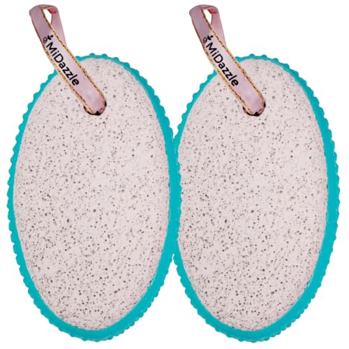 Image of Midazzle Oval Shaped Pumice Stone with Grip (Pack of 2)