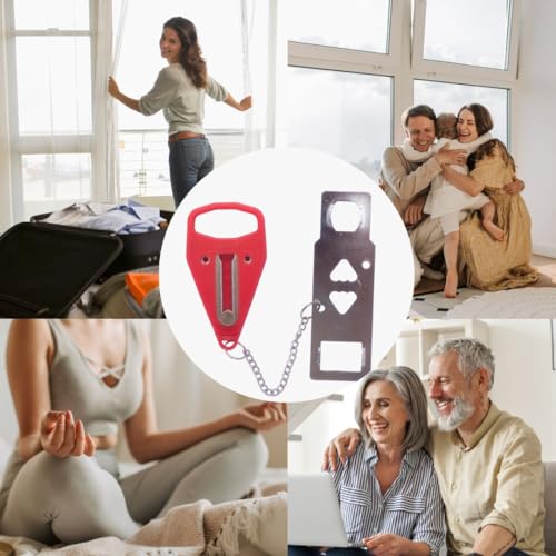 ADEGO Cerradura Portatil Puerta - Pestillo Puerta Sin Agujeros para Viajar con Seguridad - Cerrojo Puerta Sin Agujeros Antirrobo para Viajes, Hotel, Casa, Apartamento - imagen 3