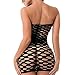 Mujer Malla Lencería Una Pieza Negro, Sexy Mini Vestido de Tubo Fishnet...