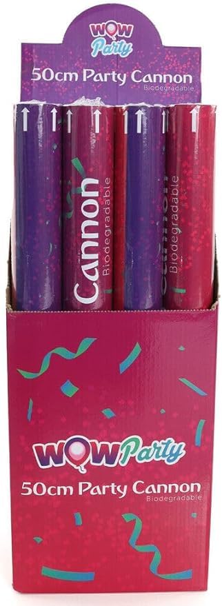 Party Cannon Confetti Shooter - Pack of 6-50cm - Confetti Popper for New Years and Wedding Events