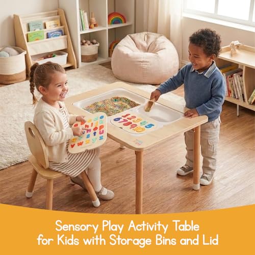 image for 7 Days Of Play Sensory Play Activity Table With Foldable Legs, Storage