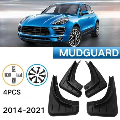 Garde-Boue pour Porsche Macan 2014-2021 | Kit de 4 Pièces Auto