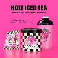 HOLY Iced Tea Pulver 'Raspberry x Vanilla' – Zuckerfreier Eistee mit 50 Portionen - Früchtetee Pulver mit Antioxidantien & Relax Formel - Vegan mit 100% natürlichen Fruchtaromen – Ansicht 2