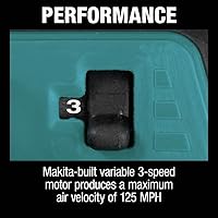 Vista 8 de Makita BU02Z 12V max CXT Soplador de piso inalámbrico de iones de litio de 12 V, solo herramienta