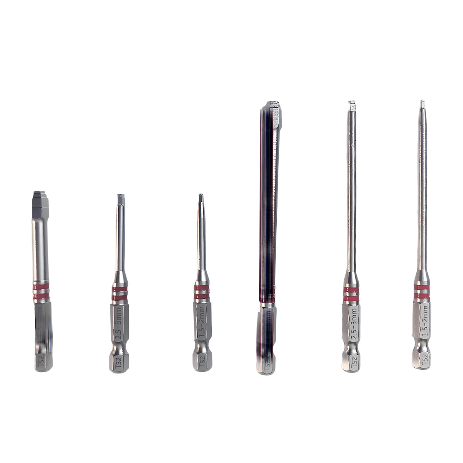 3 / 6Pcs Screwdriver Bits Set with Hexagonal Shank Pagoda Shaped Multiple Size Assembly for Electric Drill Wrench Hardened Steel Bits