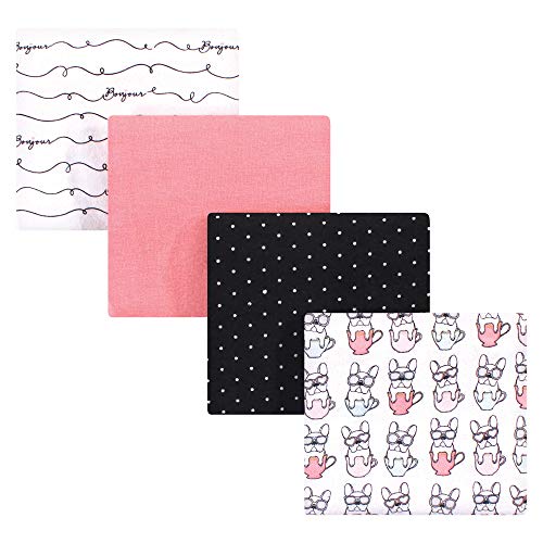 Image of Hudson Baby Unisex Baby Cotton Flannel Receiving Blankets, Bonjour, One Size