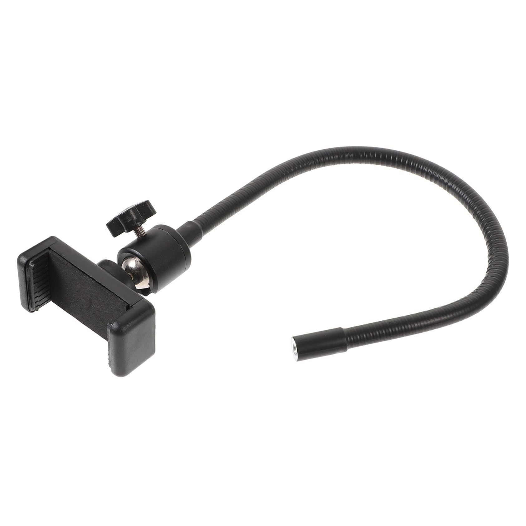 BESPORTBLE 1Set Flexible Phone Holder Tripod Mount Adapter with Interface Hose Ball Head Dual Mobile Clip for Tripod Use