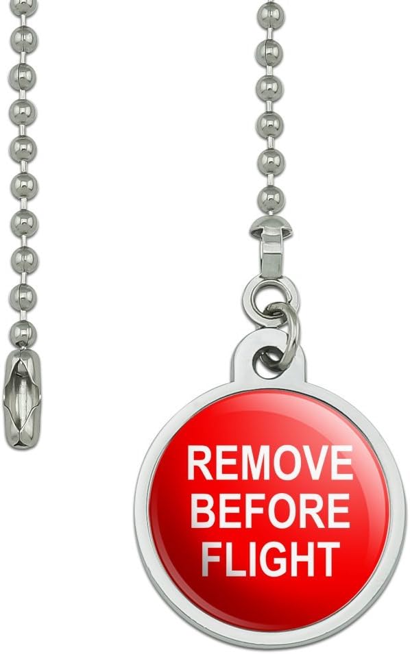 GRAPHICS & MORE Remove Before Flight Airplane Warning Ceiling Fan and Light Pull Chain