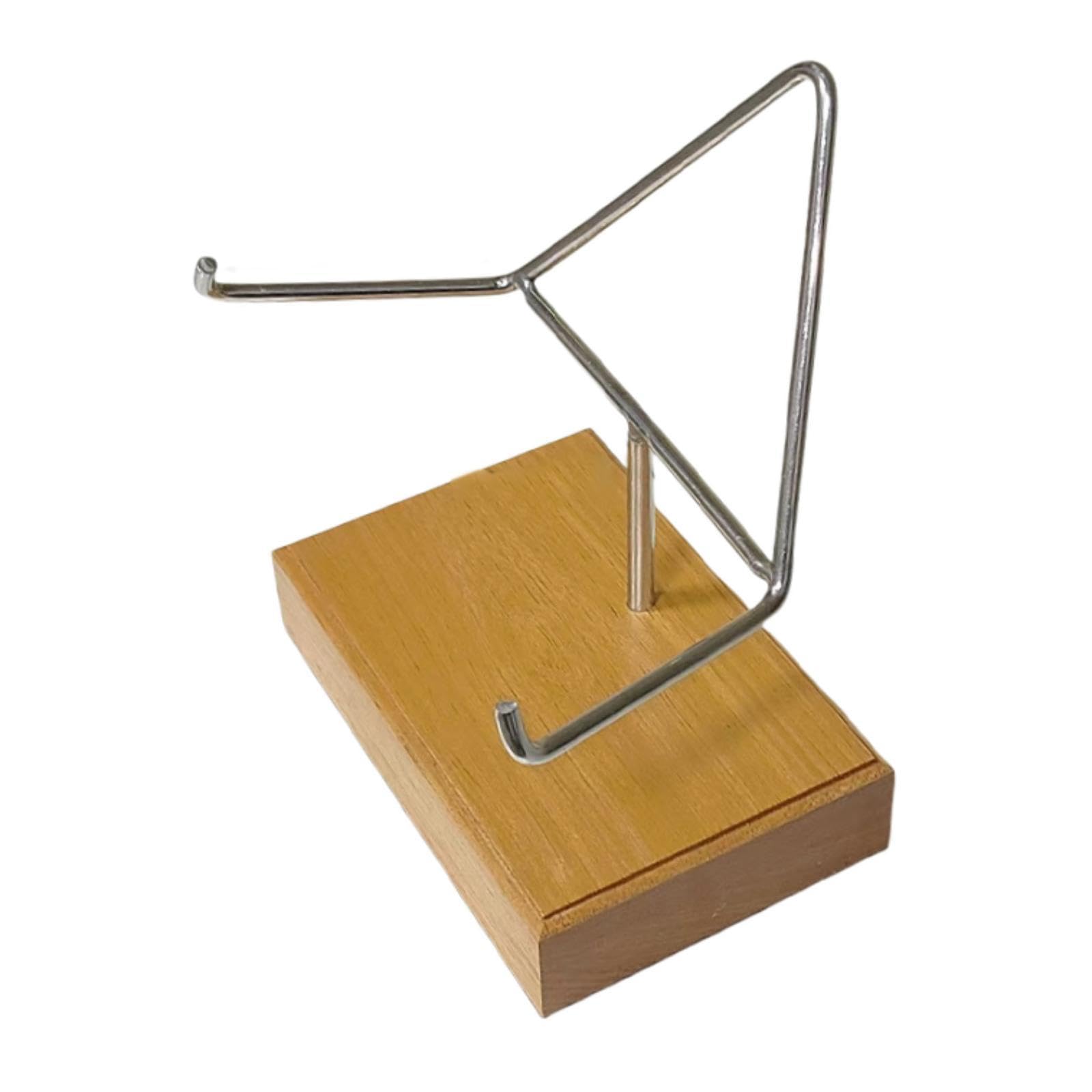 Support en Métal, Présentoir de Décoration Intérieure avec Base en Bois pour Pierres et Petits Objets de Collection, Style A