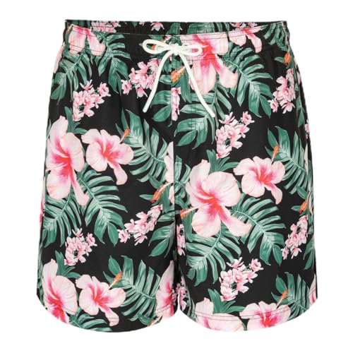 Image of Hot Tuna Mens Swim Shorts - Black/Pink Hib XL