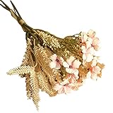 No solo puede ser la decoración perfecta para fiestas, sino que también puede decorar bien tu jarrón, mesa de comedor, tocador y alféizar de la ventana, el ramo de flores silvestres artificiales puede crear un ambiente relajante y agradable para ti.