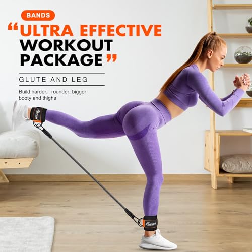 Hpygn ANKLE RESISTANCE BANDS With Cuffs For Leg And Glute Training - Exercise Equipment thumb #1