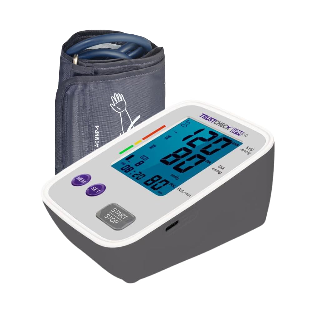 Arkray Trustcheck Digital Upper Arm BP Monitor Meter Free: 4 AAA Battery | 3 Year Warranty | Fully Automatic & Accurate | Universal Cuff | WHO Indicator, White-image-16