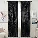 Helaku Sequin Backdrop Black Sequin Backdrop 8Ft Sequin Backdrop, 2 Panels 2.5x8FT