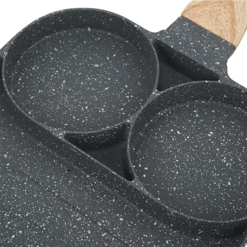 Frigideira Antiaderente 3 Em 1 Panela 3 Partes Ovos Hamburguer Panqueca Omelete Bacon Carne Resisten