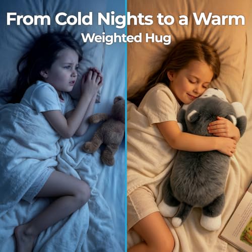 Image of Mewaii Weighted Stuffed Animals Dog Plush, Heatable Coolable, 2-5lbs, 23in