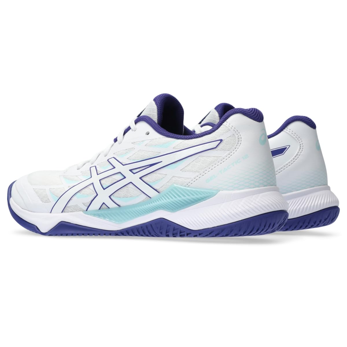 ASICS Women's Gel-Tactic 12 Shoes, 10, White/Eggplant