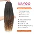 NAYOO Senegalese Twist Crochet Hair Extensions for Protective Styles, Synthetic Fiber, Easy Install for Beginners. 22 Inch Ombre Crochet Twist Hair for Black Women