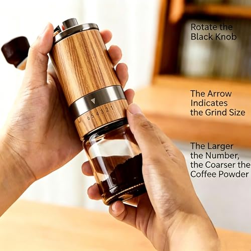 Molinillo de café manual para evitar el sabor amargo con disco cerámico 5