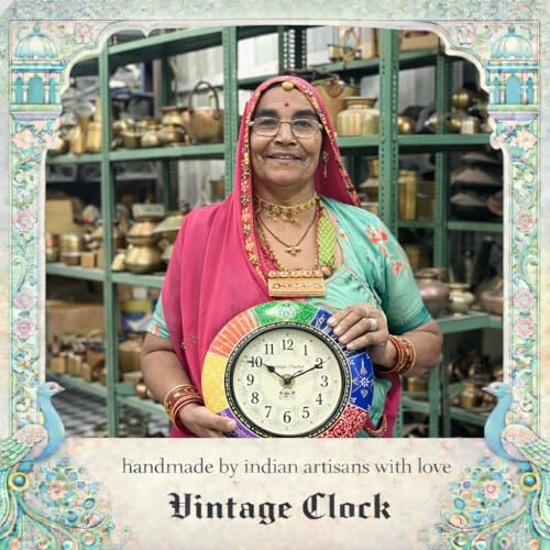 Image of Vintage Clock Brass Handcrafted Wall Clock /One Year Warranty / 1623-10-H