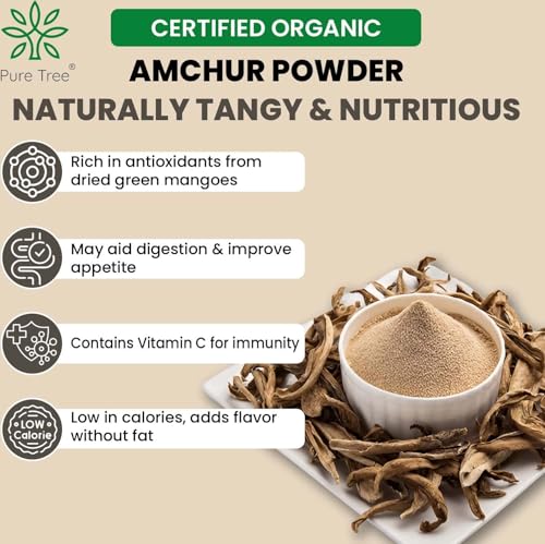 Image of Pure Tree Certified Organic Amchur Powder | 350 g | Dry Mango Powder | Amchoor Powder For Chutney, Pickle, and Fruit Salad