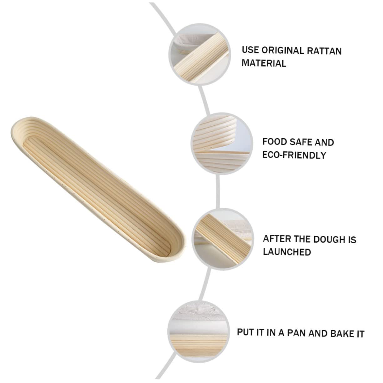 MAGICLULU 2stücke Rattan Brotbackkorb Für Gären Von Teig Abnehmbarer Stoffeinsatz Für Selbstgebackenes Und Brot Praktisches Backzubehör Für Anfänger Und Profis