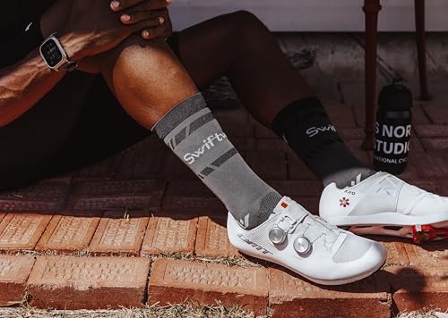 Image of Swiftwick- ASPIRE Crew Cycling Socks, Firm Compression Fit, Moisture Wicking